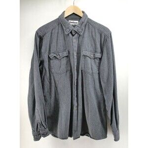 Barbour Flannel  Shirt Men's Large Tailored Fit Gray‎ Long Sleeve Button Down